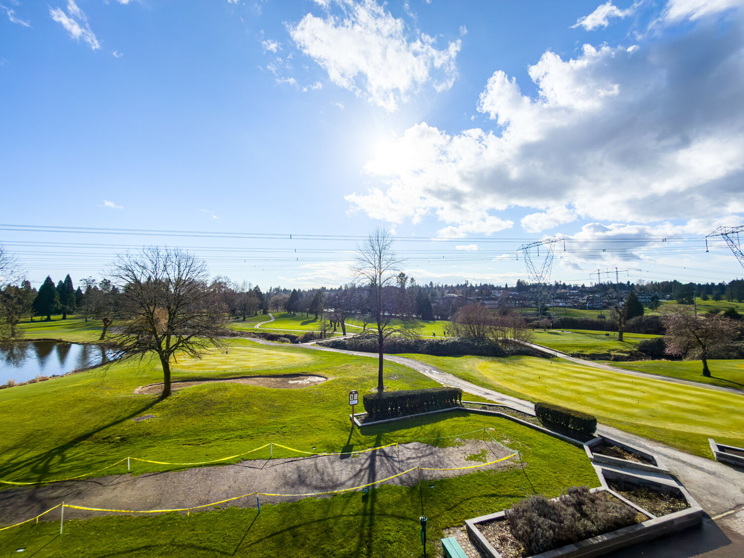 Scenic overview of the golf course at Westfield Country Club in Surrey BC
